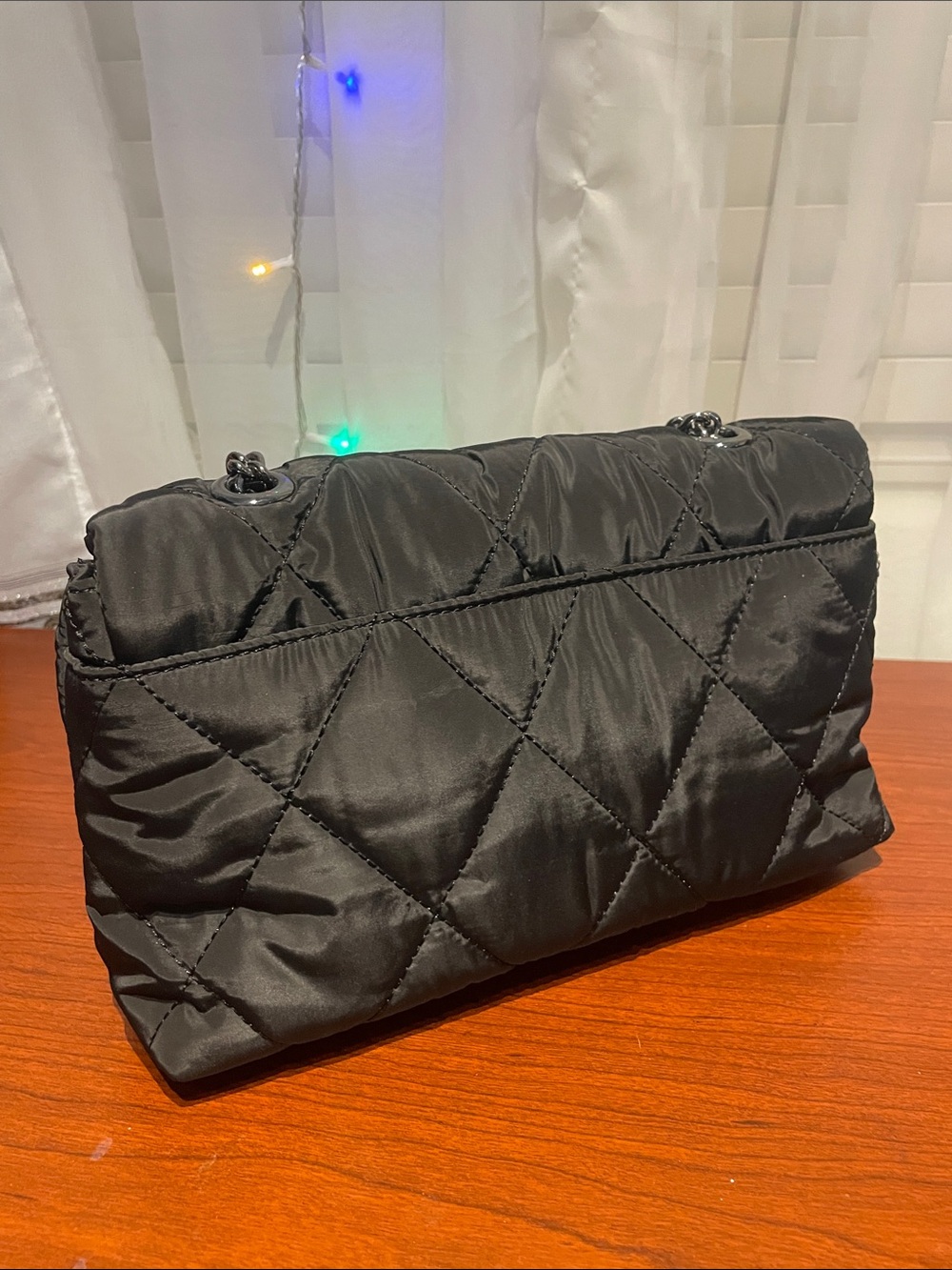 INC EUC Quilted Chain-Handle Shoulder Bag - Black - Picture 5 of 13